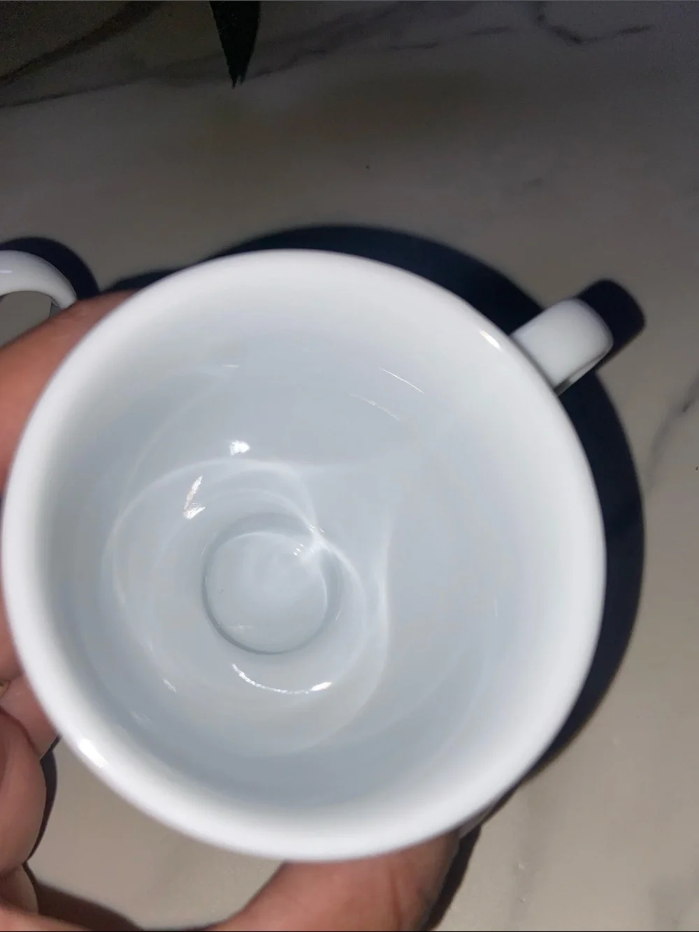 Vintage Set Of 2 Crate & Barrel White Espresso Demitasse Cup Mug 4 oz 3” Tall